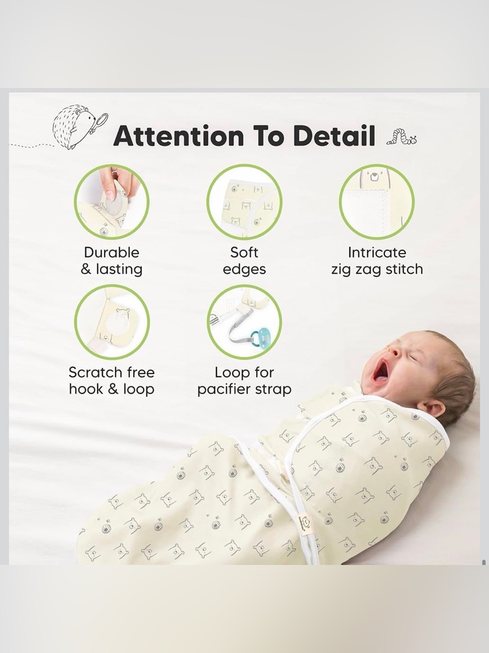 Keababies 3-Pack Organic Baby Swaddle Sleep Sacks - Picture 5 of 5